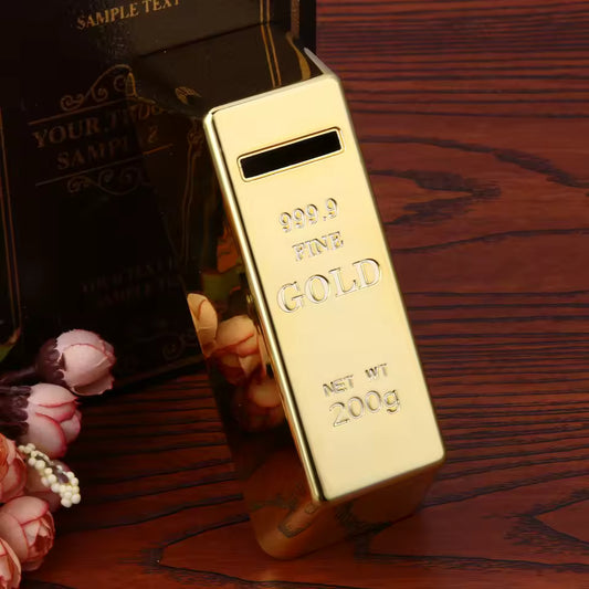 Gold Bullion Bar Piggy Bank